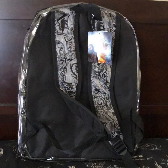 New w/Tags Harry Potter Hogwarts Clear Backpack - Picture 2 of 2